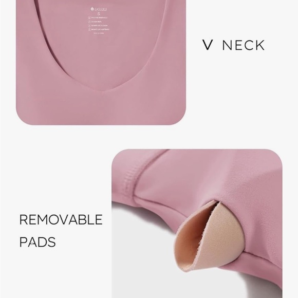 Butterysoft Long Sleeve Pink shirt with built-in bra - Picture 5 of 5